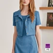 【ILEY 伊蕾】高貴典雅假兩件縲縈洋裝(藍色；M-XL；1231027009)