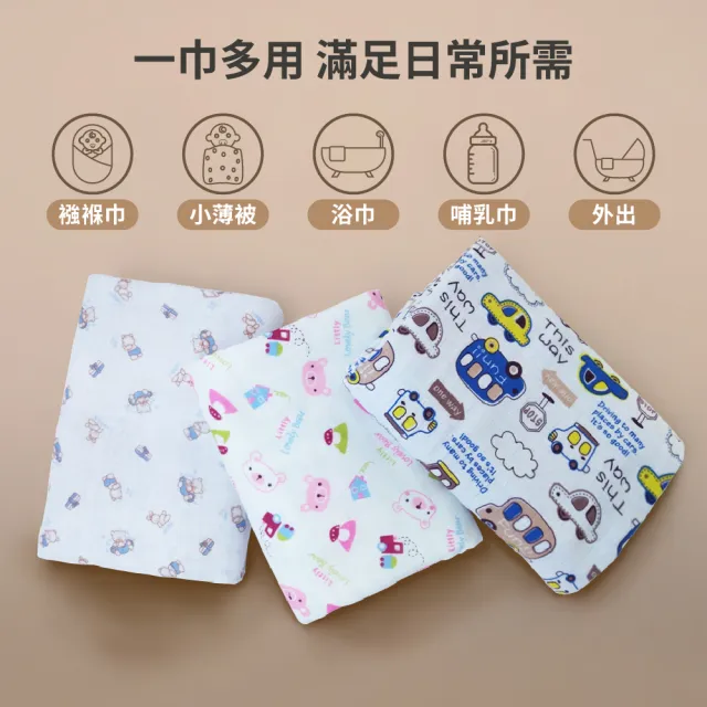 【OKPOLO】台灣製造四層紗雙色連帽包巾-1入(涼爽透氣)