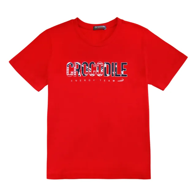 【Crocodile Junior 小鱷魚童裝】『小鱷魚童裝』經典LOGO 印圖T恤(U61412-01-大碼款)