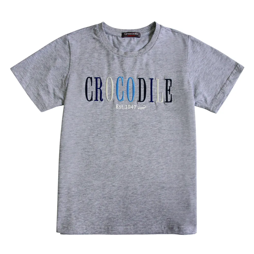 【Crocodile Junior 小鱷魚童裝】『小鱷魚童裝』經典LOGO繡字T恤(U61405-23-小碼款)