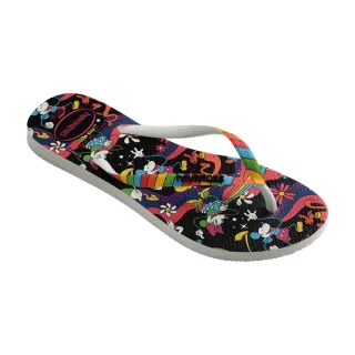 【havaianas 哈瓦仕】拖鞋 女鞋 夾腳拖 Slim Disney Stylish 黑色 4147020-0198W(哈瓦士)