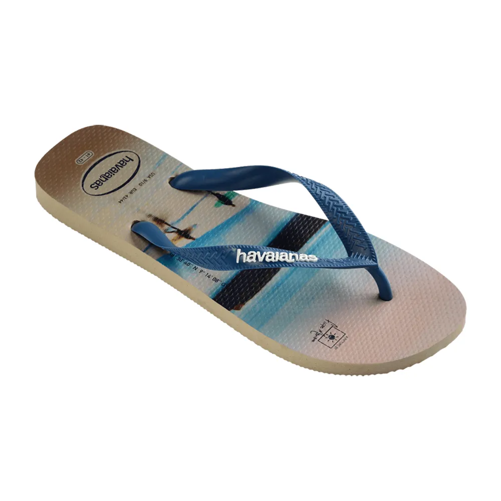 【havaianas 哈瓦仕】拖鞋 男鞋 夾腳拖 Hype 沙藍色 4127920-2595M(哈瓦士)