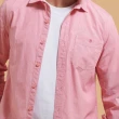 【JOHN HENRY】胸前刺繡LOGO口袋長袖襯衫-粉色