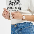 【COACH】官方授權經銷商 氣質茶花貝面晶鑽手錶-36mm/玫瑰金 母親節 禮物(14504110)