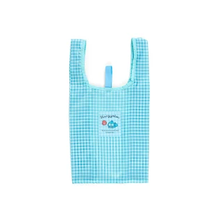 【SANRIO 三麗鷗】可摺疊環保購物袋 S 人魚漢頓 藍綠格紋