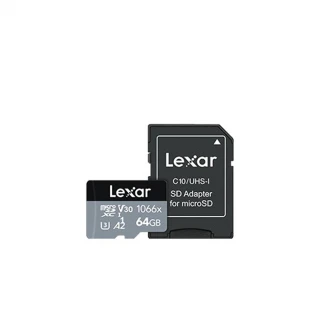 【Lexar 雷克沙】Professional 1066x MicroSDXC UHS-I U3 A2 64G記憶卡