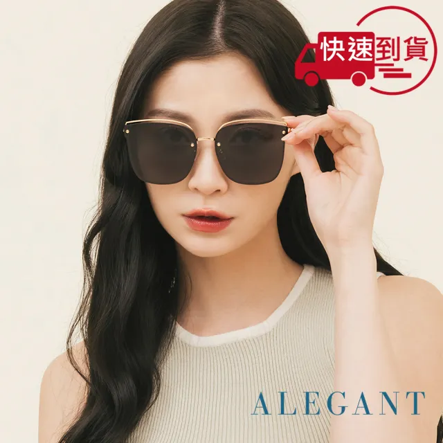 【ALEGANT】柔美氣質爵色黑貓眼設計金屬鏤空墨鏡/UV400太陽眼鏡(絢夜精靈的密語)