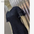 【JESSICA】簡約修身重磅蕾絲圓領短袖洋裝23327C