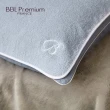 【BBL Premium】100%棉刺繡枕巾(柔霧藍)