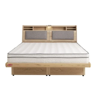 【本木】陶斯 LED燈光房間三件組-單大3.5尺 床墊+床頭+掀床