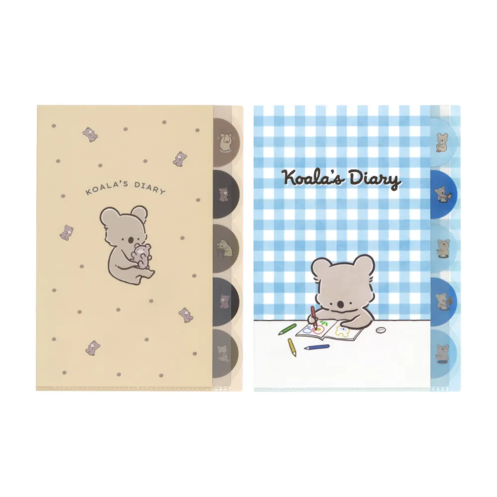 【sun-star】KOALA S DIARY L型A4五夾層資料夾(2款可選/日本進口/L夾/文件夾/資料夾/五夾層)