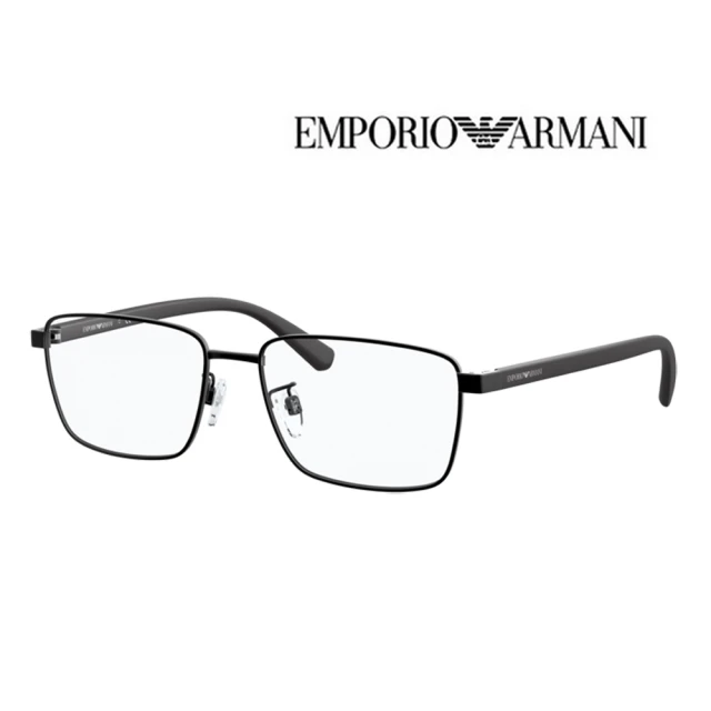 EMPORIO ARMANI 亞曼尼 輕量款 金屬複合光學眼鏡 EA1115D 3001 霧黑 公司貨