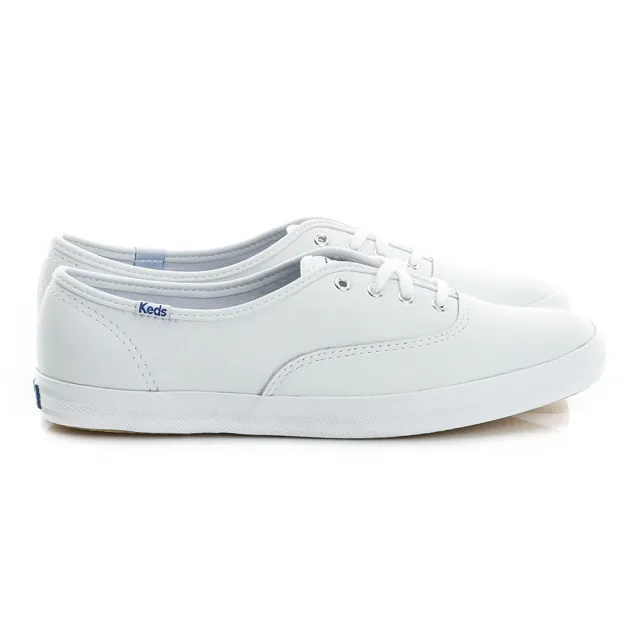 【Keds】CHAMPION 品牌經典皮革休閒鞋(白)