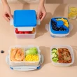 【Dagebeno荷生活】食品級PP材質可微波加熱密封防漏保鮮盒分隔分層附餐具便當盒(雙層款950ml二入)