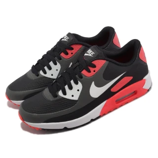 【NIKE 耐吉】高爾夫球鞋 Air Max 90 Golf 男鞋 女鞋 黑 紅 無釘 氣墊 高球 機能 運動鞋(CU9978-010)