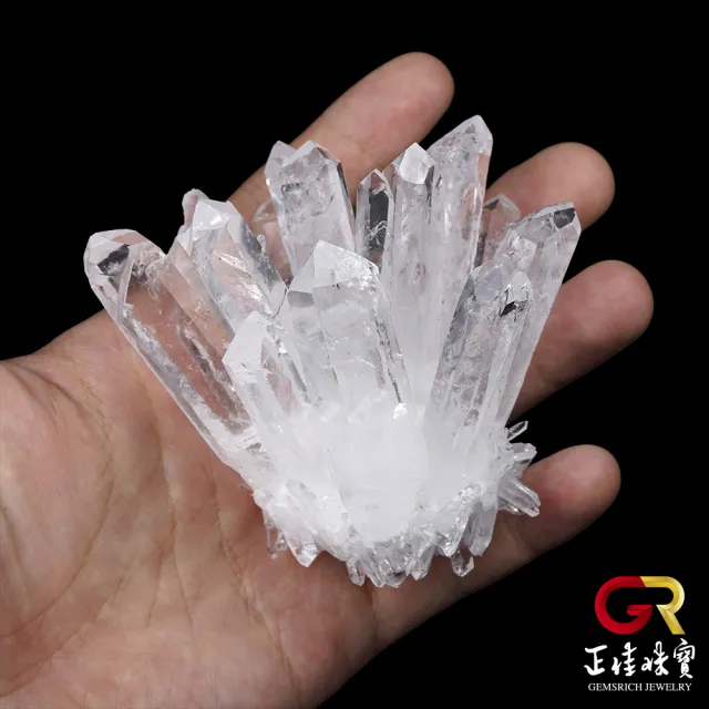 【正佳珠寶】白水晶 純淨能量水晶簇 ｜原木崖柏木座(白水晶原礦晶簇群 消磁能量之王)