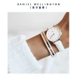 【Daniel Wellington】DW 手環 飾品禮盒 Emalie Bracelet 經典雙色手環-玫瑰金x白(DW00400005)