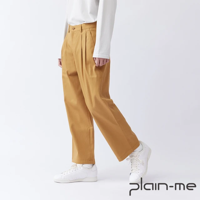 plain-me OOPLM 百搭打褶錐形長褲 OPM3502-231(男款/女款 共3色 錐形 長褲 休閒褲)