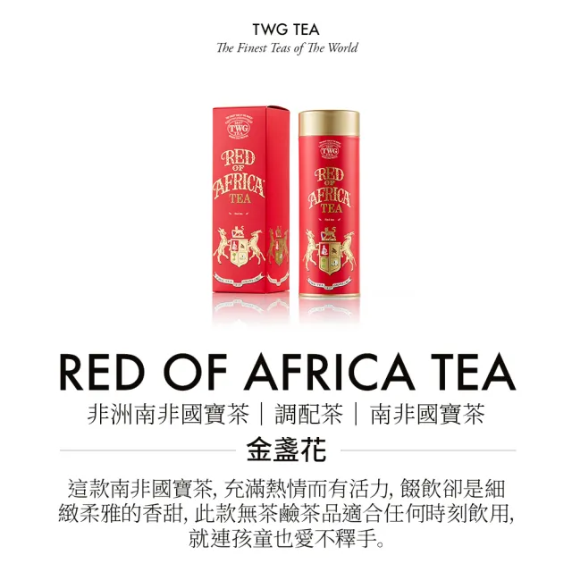 【TWG Tea】時尚茶罐雙入禮盒組 非洲紅茶100g+銀月綠茶100g(南非國寶茶+綠茶)