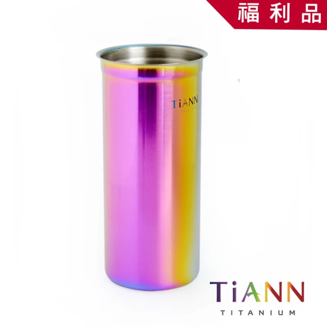 TiANN 鈦安 福利品-純鈦單層杯 550ml(贈隔熱飲料杯套)