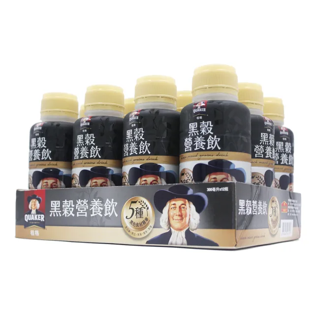 【美式賣場】QUAKER 桂格 黑穀營養飲x2箱(300mlx12罐/箱)