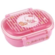 【小禮堂】HELLO KITTY  透明雙扣便當盒 360ml Ag+ - 粉杯子蛋糕款(平輸品) 凱蒂貓
