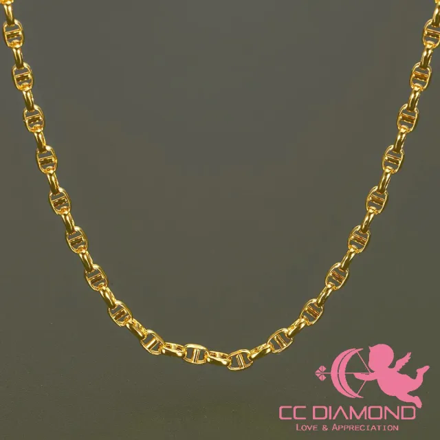 【CC Diamond】愛馬仕風格 14K金豬鼻子項鍊(18吋)