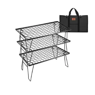 【Campingmoon 柯曼】黑網架桌_3架1袋(T-230-3T)