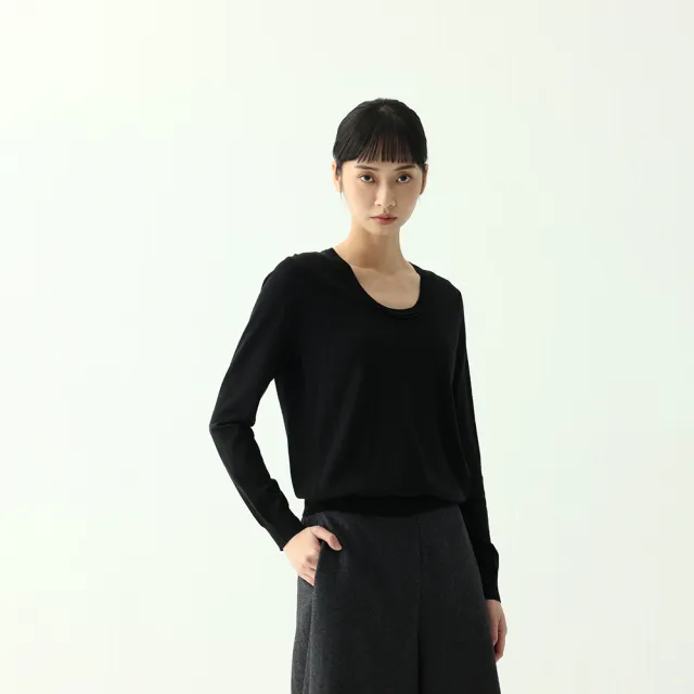 【giordano ladies】23SS_雙層圓領針織上衣(02352529)