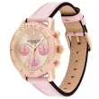 【COACH】官方授權經銷商 Cruiser 粉彩晶鑽三眼計時手錶-37mm/粉x玫瑰金 母親節 禮物(14504123)