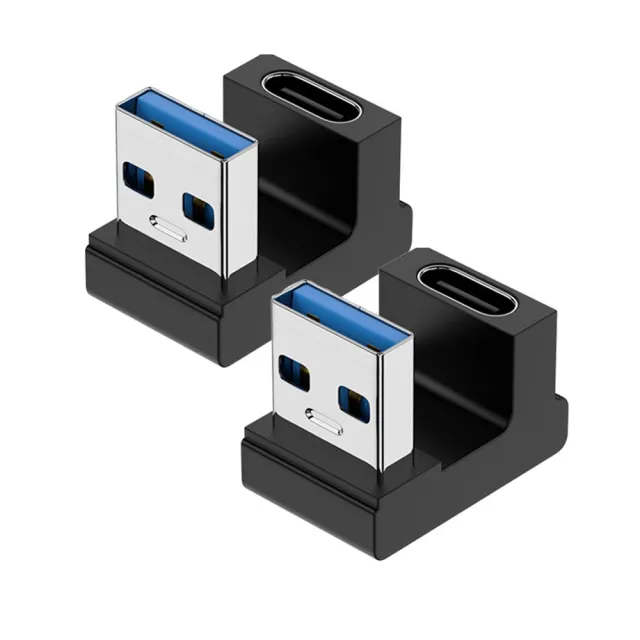 【UniSync】USB3.0公轉Type-C母10Gbp高速轉接器OTG讀卡機 U型彎 2入