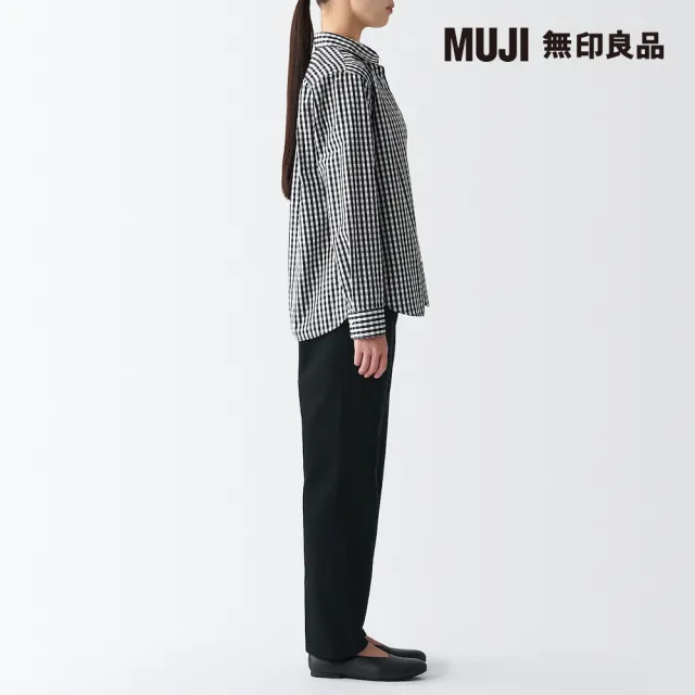 【MUJI 無印良品】女有機棉丹寧直筒褲(黑色)