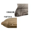 【J&N】艾妮珩縫鋪綿短毛絨腰枕 30*45 灰色 咖啡色(2入/1組)