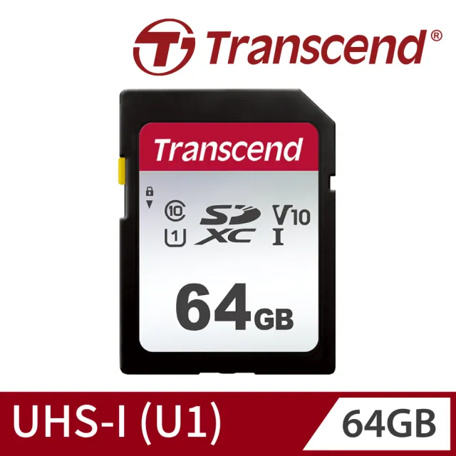 【Transcend 創見】SDC300S SDXC UHS-I U1 64GB 記憶卡(TS64GSDC300S 新舊包裝隨機出貨)