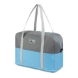 【J 精選】簡約雙色大容量可伸縮旅行袋/行李袋/斜背包/側背包(小型)