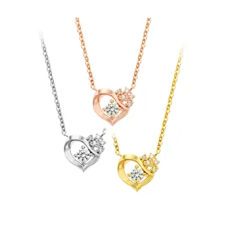 【CTJ】女王節!10分 F/VVS 18K金 心星天然鑽 鑽石項鍊(鑽石閃耀時刻 只為摯愛的妳)