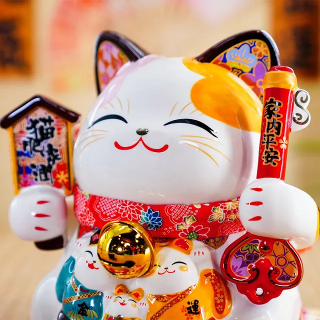 【金石工坊】貓肥家潤招財貓撲滿(高25CM/招財貓/招財擺飾/招財貓擺飾/台灣招財貓)