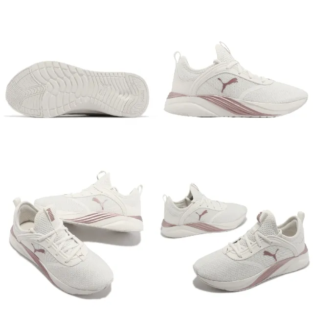 【PUMA】慢跑鞋 Softride Ruby Better Wns 女鞋 白 玫瑰金 路跑 襪套式 運動鞋(37731105)