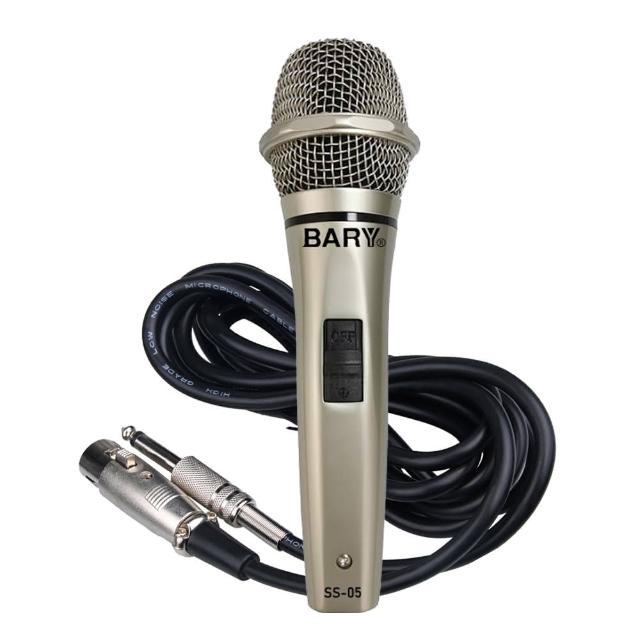  BARY SS-05 有線家用麥克風，專為家庭錄音設計，提供穩定清晰的聲音捕捉。品牌BARY，型別有線，適用於家用環境。全機保固90天，麥克風聲音頭為耗材保固30天。輕巧耐用，適合直播、會議或日常錄音，提升您的音質體驗。 
