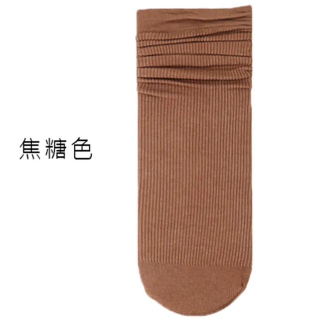 【OT SHOP】素色坑條紋涼感中筒襪M1219(薄款透氣吸濕 柔軟觸感)