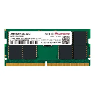 【Transcend 創見】JetRam DDR5 4800 32GB 筆記型記憶體(JM4800ASE-32G)