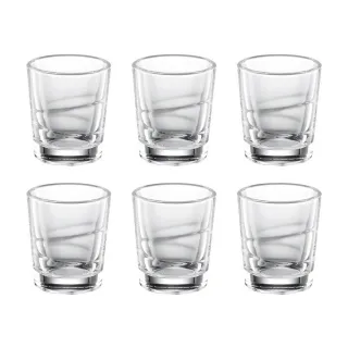 【TESCOMA】烈酒杯6入 雕紋50ml  / 調酒杯 雞尾酒杯 Shot杯 母親節禮物