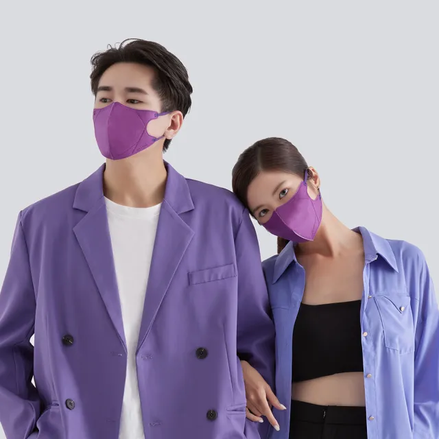 【藍鷹牌】驚艷款 N95醫用立體型成人口罩4盒 三色綜合款 30片/盒(歐戀橘、花青綠、黛紫色)