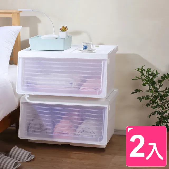 【KEYWAY 聯府】面寬60cm-Line600直取式整理箱61L-2入(掀蓋收納箱 置物箱 LN600)