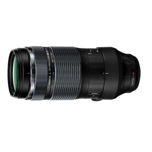 OLYMPUS 奧林巴斯 M.ZUIKO DIGITAL ED 100-400mm F/5.0-6.3 IS 鏡頭專為 M4/3 系統設計，提供強大望遠變焦與超望遠變焦功能，內建 IS 影像穩定系統，捕捉遠距細節。公司貨正品保證，適合野生攝影與運動拍攝。