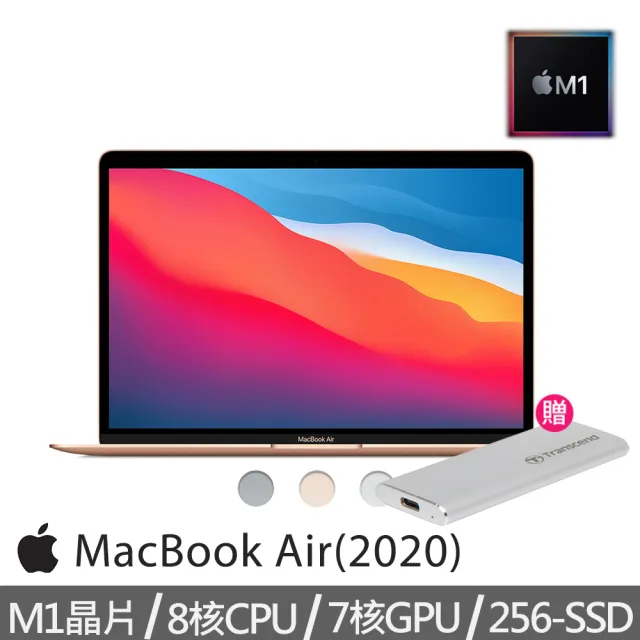 【Apple】500G外接SSD★MacBook Air 13.3吋 M1晶片 8核心CPU 與 7核心GPU 8G/256G SSD