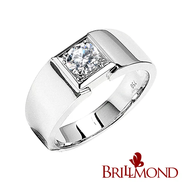 【BRILLMOND JEWELRY】男戒 GIA 天然鑽石 50分 D/SI2 八心八箭 傳奇(D/SI2 八心八箭)