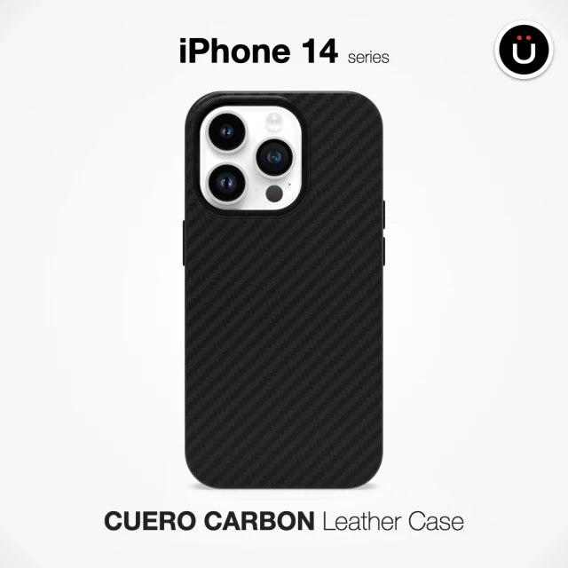 【UNIU】iPhone 14/14 Plus/14 Pro/14 Pro Max  CUERO MagSafe 碳纖維皮革保護殼 6.1/6.7吋(支援MagSafe)