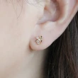 【ZANZAN 冉冉】抗敏銀針-拼接FLOWER貼耳耳環(925銀針)