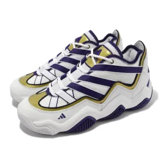 【adidas 愛迪達】籃球鞋 Top Ten 2010 男鞋 白 紫 金 皮革 Kobe 湖人 Lakers 愛迪達(HQ4624)